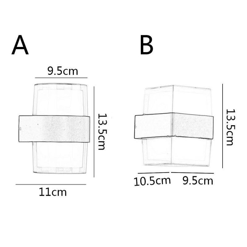 Applique da parete LED minimalista impermeabile per patio in acrilico