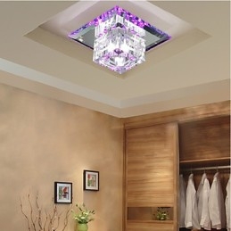 Plafoniera a filo in cristallo con 3 lampadine Smd