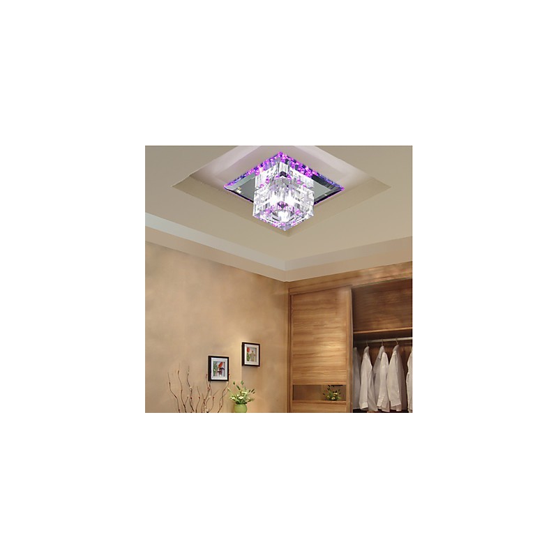 Plafoniera a filo in cristallo con 3 lampadine Smd