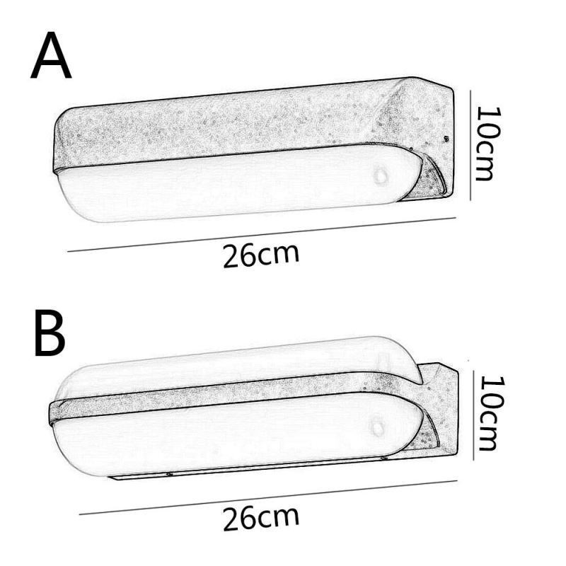 Applique da parete impermeabile in alluminio per scale, bagno e corridoio 26×10 cm