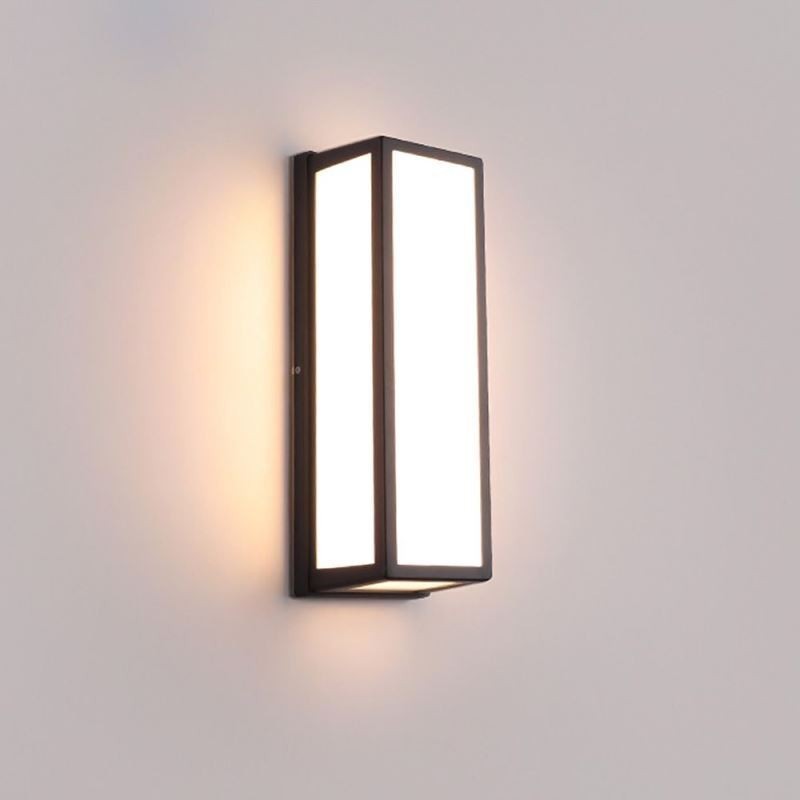Applique da parete rettangolare moderna impermeabile per veranda e villa