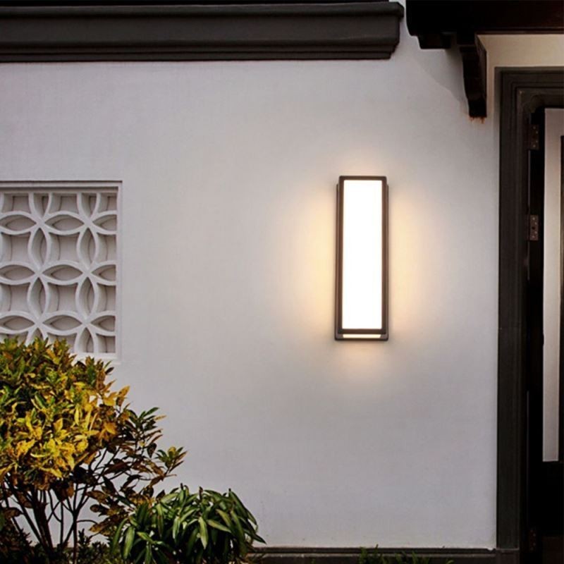Applique da parete rettangolare moderna impermeabile per veranda e villa
