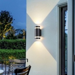 Applique da parete impermeabile in alluminio a doppia testa su e giù GU10 2 luci
