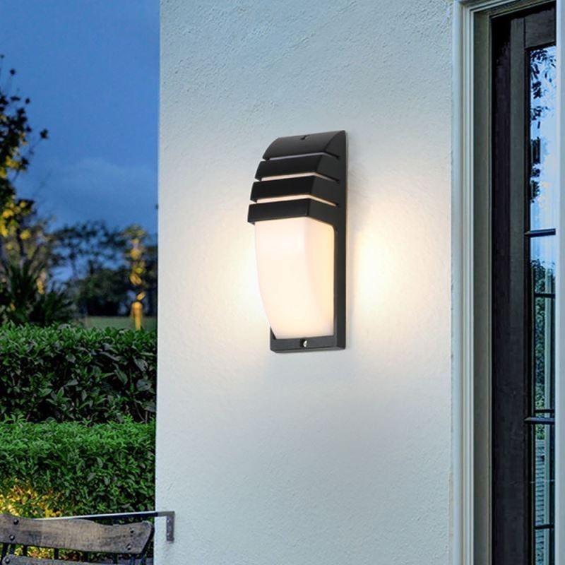 Applique da parete LED impermeabile per esterni in alluminio nero, 9 W, 720 lm