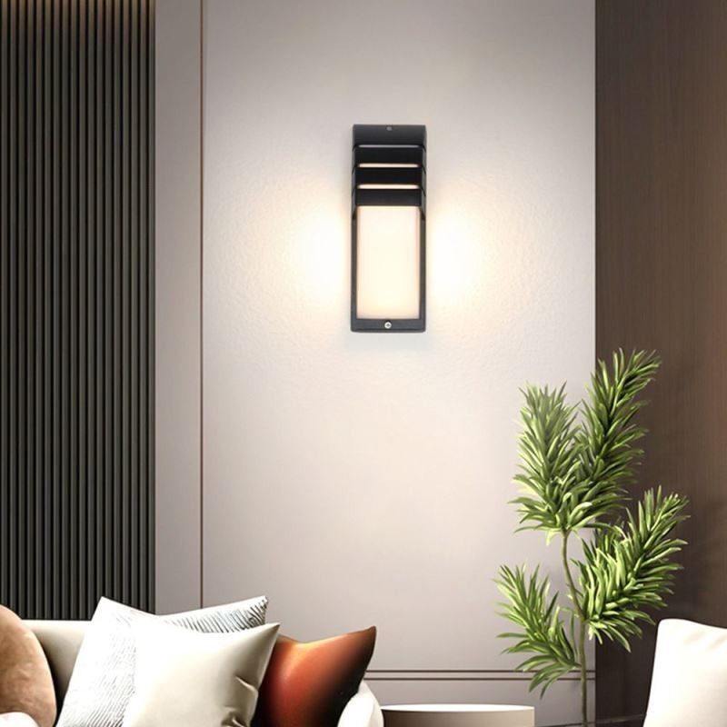 Applique da parete LED impermeabile per esterni in alluminio nero, 9 W, 720 lm