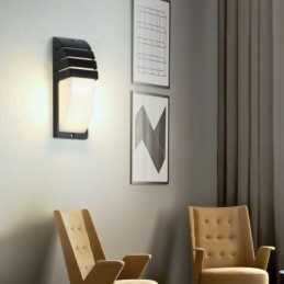 Applique da parete LED impermeabile per esterni in alluminio nero, 9 W, 720 lm