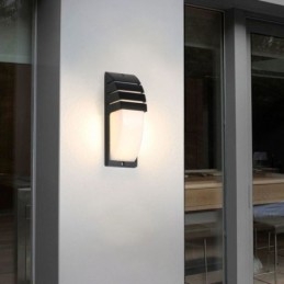 Applique da parete LED impermeabile per esterni in alluminio nero, 9 W, 720 lm