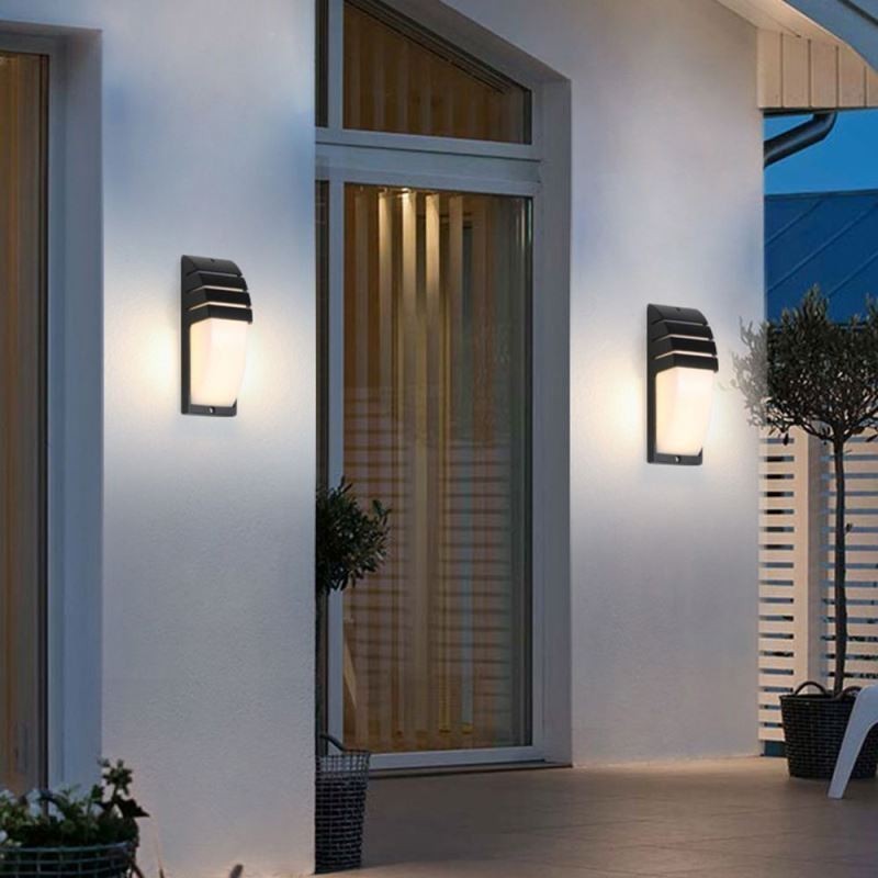Applique da parete LED impermeabile per esterni in alluminio nero, 9 W, 720 lm