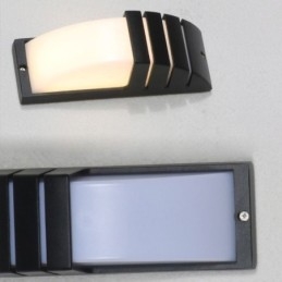 Applique da parete LED impermeabile per esterni in alluminio nero, 9 W, 720 lm