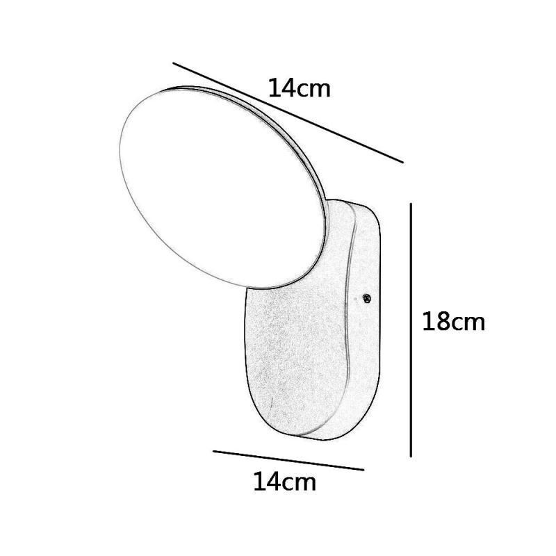 Applique da parete LED moderna minimalista impermeabile in alluminio a mezzaluna