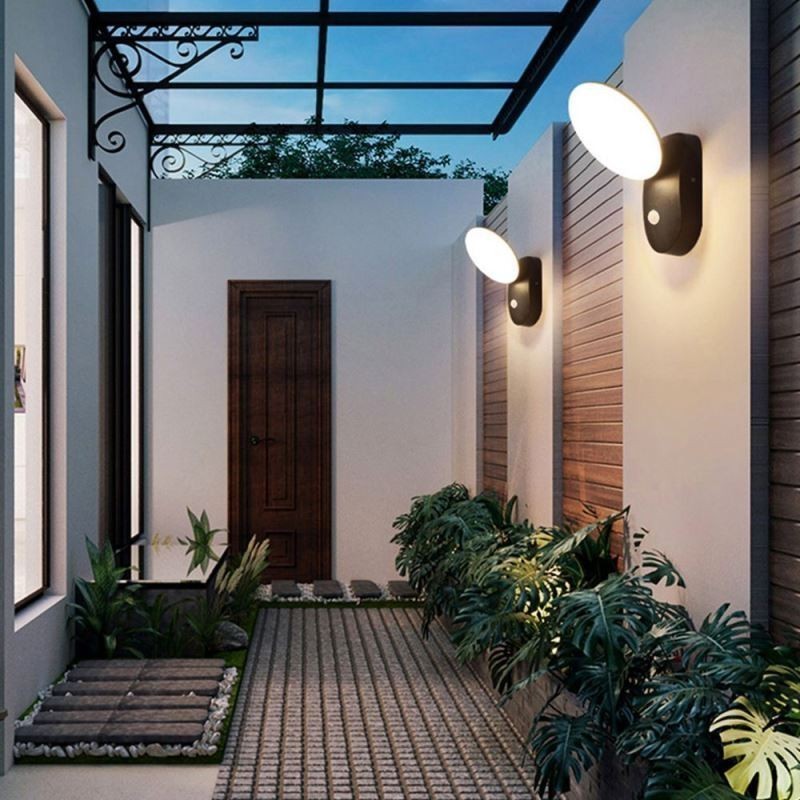Applique da parete LED moderna minimalista impermeabile in alluminio a mezzaluna