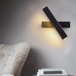 Applique da parete LED girevole in alluminio, da comodino