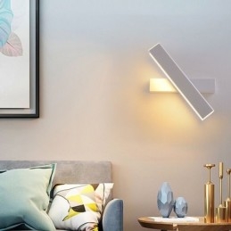 Applique da parete LED girevole in alluminio, da comodino