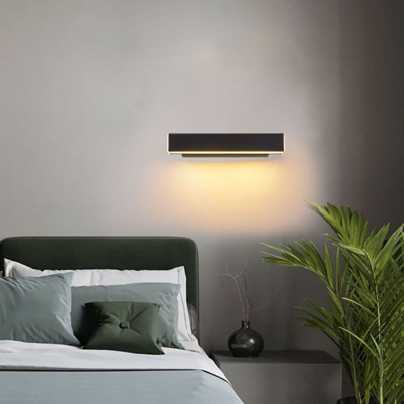 Applique da parete LED girevole in alluminio, da comodino