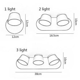 Applique da parete moderna girevole in alluminio
