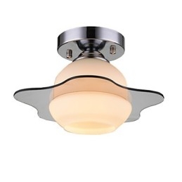 Plafoniera a filo moderna contemporanea 1 luce metallo cromo