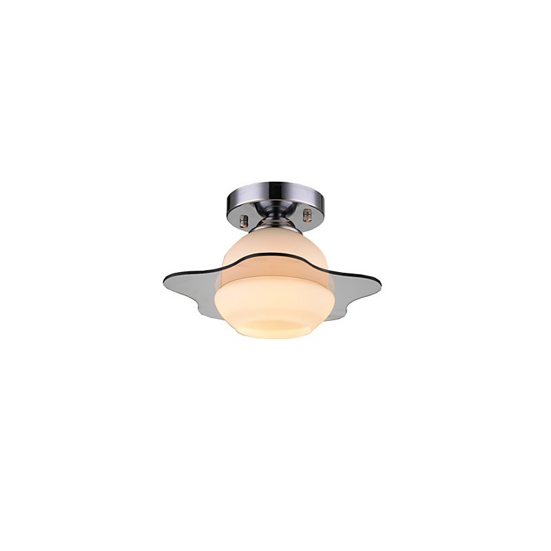 Plafoniera a filo moderna contemporanea 1 luce metallo cromo