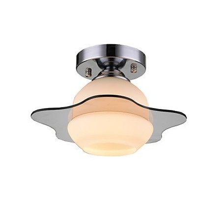 Plafoniera a filo moderna contemporanea 1 luce metallo cromo