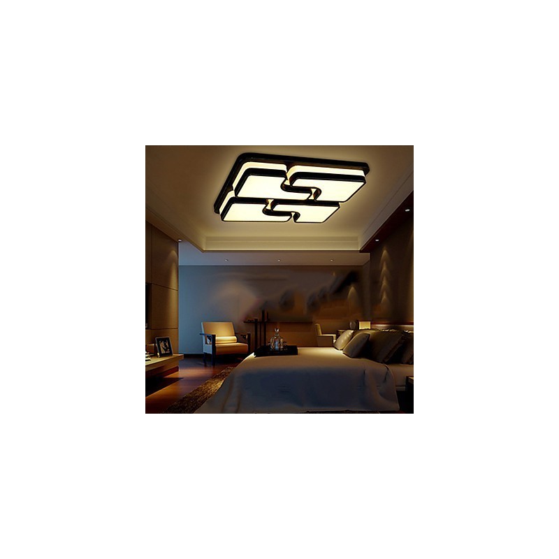 Plafoniera a filo LED integrato 36 W metallo nero e bianco