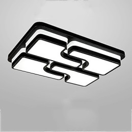 Plafoniera a filo LED integrato 36 W metallo nero e bianco