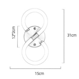 Applique da parete LED Numeri Arabi 8 luci