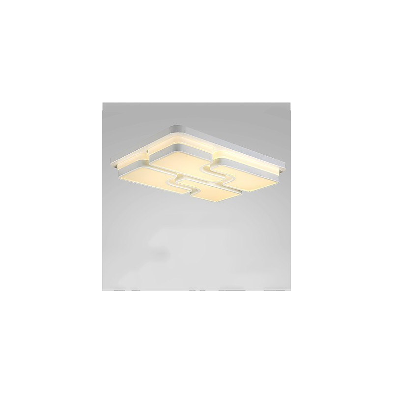 Plafoniera a filo LED integrato 36 W metallo nero e bianco
