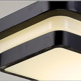 Plafoniera a filo LED integrato 36 W metallo nero e bianco