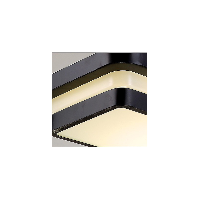 Plafoniera a filo LED integrato 36 W metallo nero e bianco