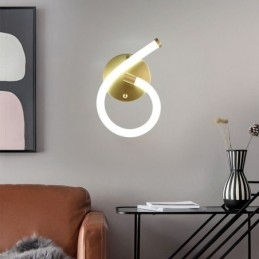 Applique da parete LED con numeri arabi 6, 15 x 15 cm