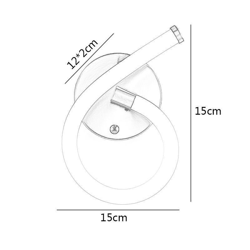 Applique da parete LED con numeri arabi 6, 15 x 15 cm