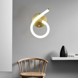 Applique da parete LED con numeri arabi 6, 15 x 15 cm