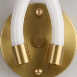 Applique da parete moderna Creatività corno di pecora in rame 2 luci