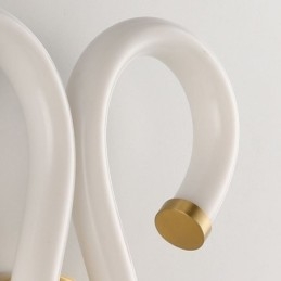 Applique da parete moderna Creatività corno di pecora in rame 2 luci