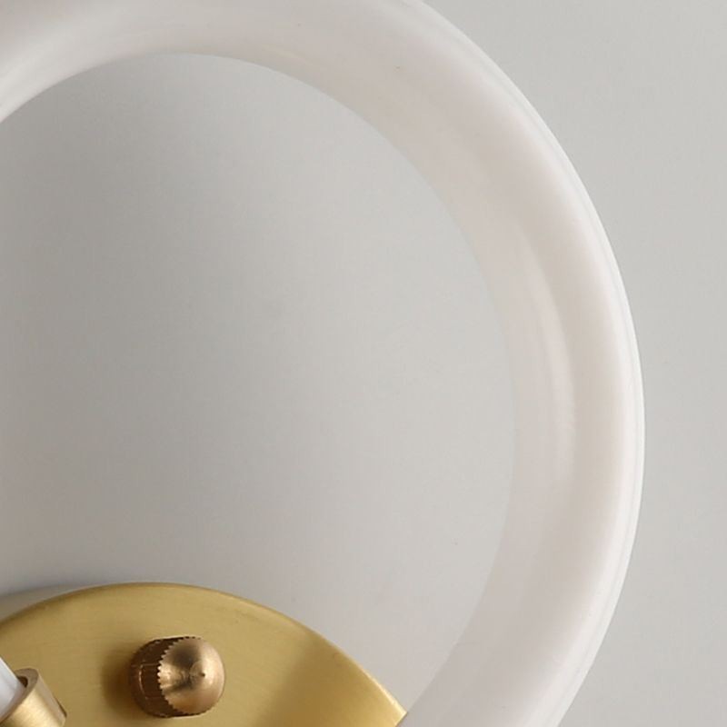 Applique da parete LED moderna ad anello rotondo con dimmer tricolore 20 x 25 cm