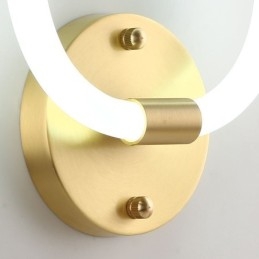 Applique da parete LED moderna ad anello rotondo con dimmer tricolore 20 x 25 cm