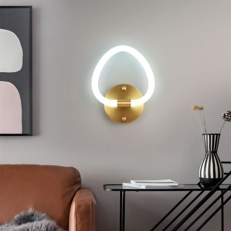 Applique da parete LED a cuore moderno 8 W 18,5 x 23,5 cm