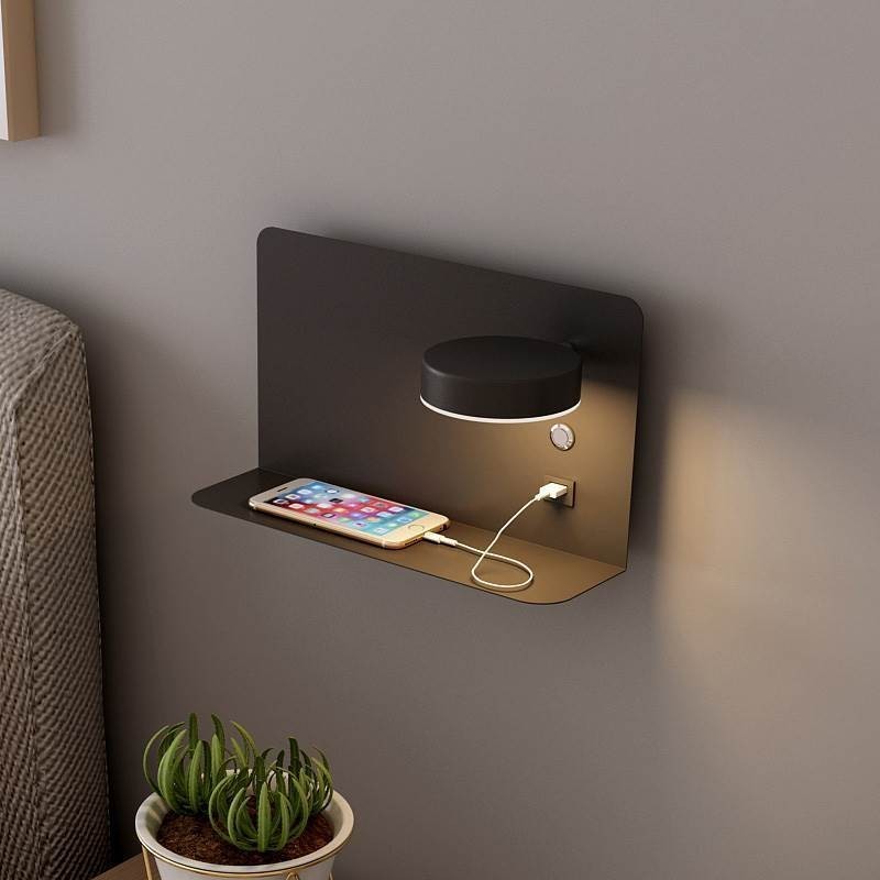 Applique da parete LED girevole con porta di ricarica USB
