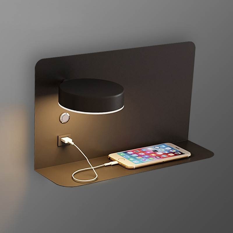 Applique da parete LED girevole con porta di ricarica USB