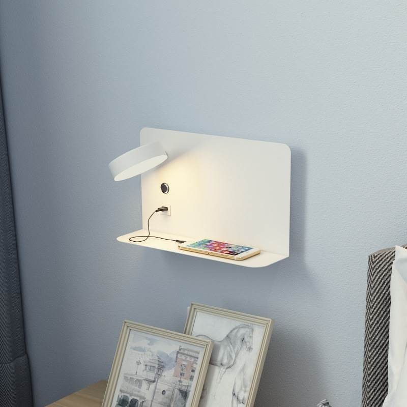 Applique da parete LED girevole con porta di ricarica USB