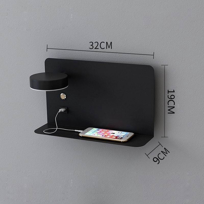 Applique da parete LED girevole con porta di ricarica USB