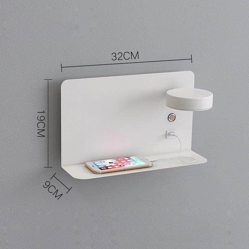 Applique da parete LED girevole con porta di ricarica USB