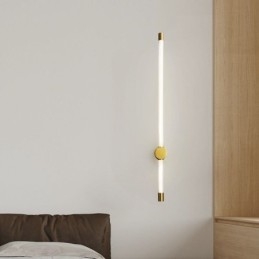 Applique da parete LED moderna in ottone e acrilico