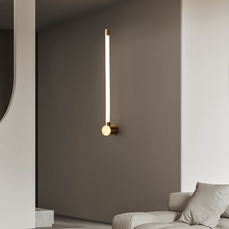 Applique da parete LED moderna in ottone e acrilico