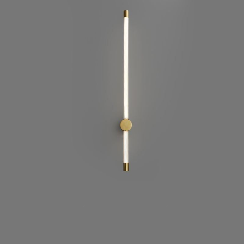 Applique da parete LED moderna in ottone e acrilico