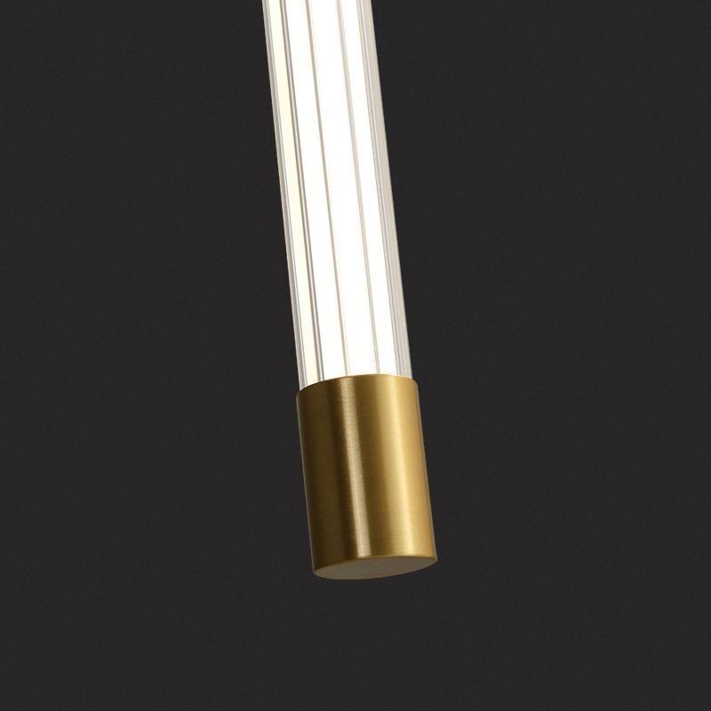 Applique da parete LED moderna in ottone e acrilico