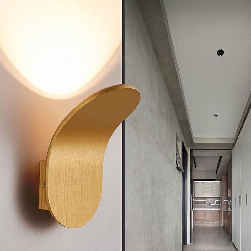 Applique da parete LED minimalista in alluminio 6W 480 lm 10×18 cm