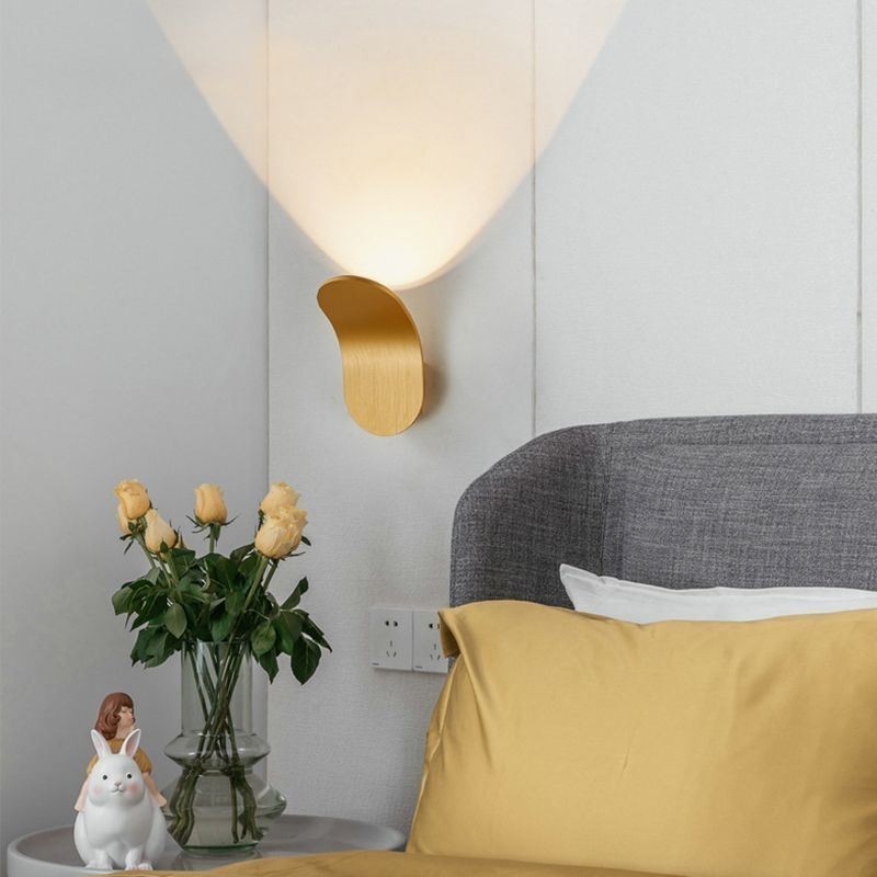 Applique da parete LED minimalista in alluminio 6W 480 lm 10×18 cm