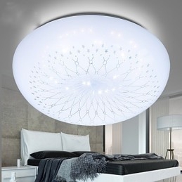 Plafoniera a cupola LED stile contemporaneo in acrilico, 3 lampadine, montaggio a filo