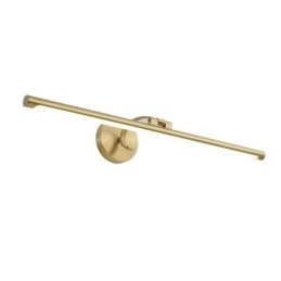 Applique da parete nordica in acrilico e ottone con specchio frontale