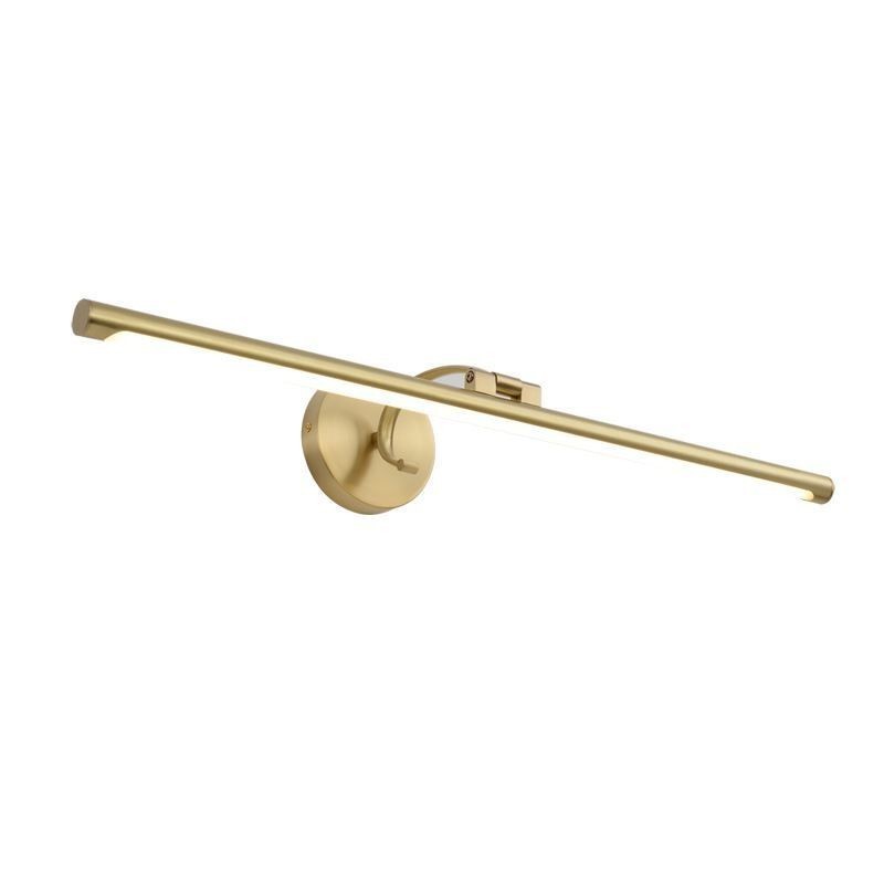 Applique da parete nordica in acrilico e ottone con specchio frontale